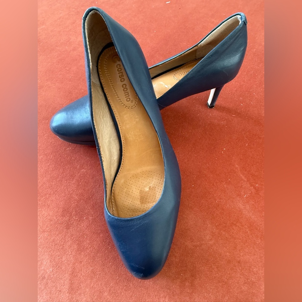 Corso Como Navy Platform Heels